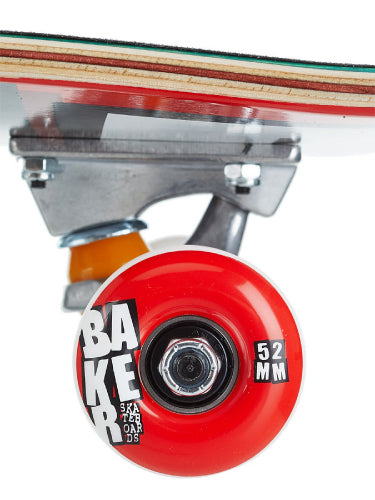 Baker Logo Complete Skateboard White, Red 8.0"