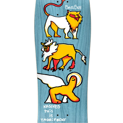 Krooked Ray Barbee Pride Shaped Skateboard Deck Blue 9.5"