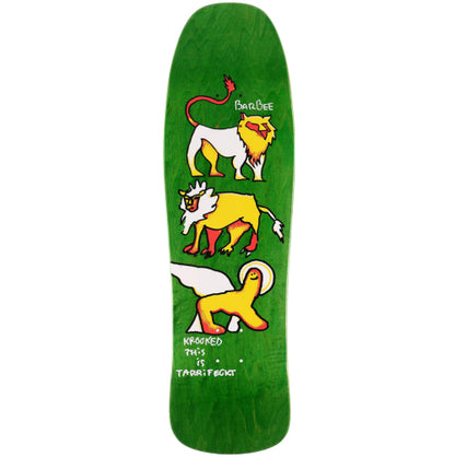 Krooked Ray Barbee Pride Shaped Skateboard Deck Green 9.5"