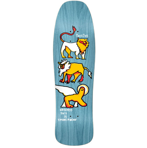 Krooked Ray Barbee Pride Shaped Skateboard Deck Blue 9.5"