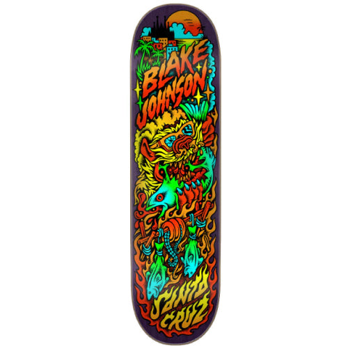 Santa Cruz Blake Johnson Beach II Wolf Skateboard Deck 8.375"