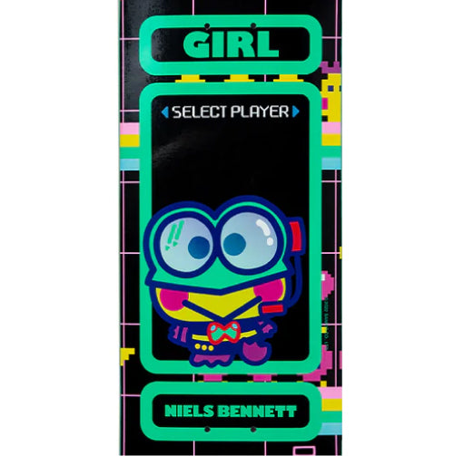 Girl X Sanrio Niels Bennett Kawaii Arcade Skateboard Deck 8.25"