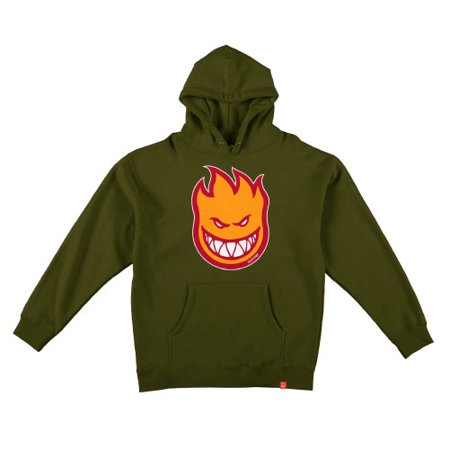 Spitfire BigHead Hoodie - Army/Gold/Red