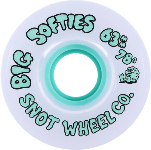 Snot Big Softies Wheels White/Teal 63MM 78A
