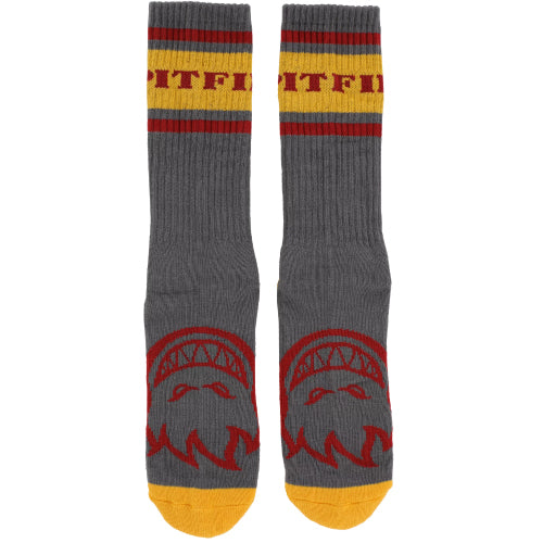 Spitfire Classic '87 Crew Socks - Gray/Gold/Deep Red