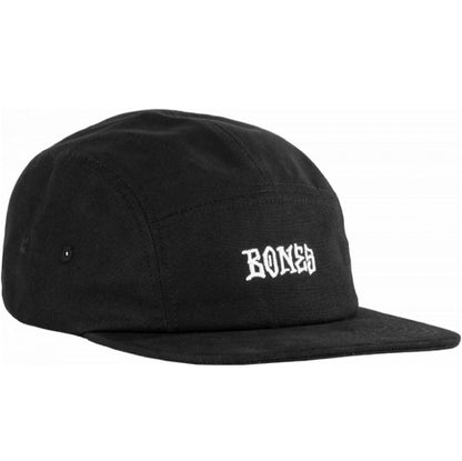 Bones Stitch 5-Panel Black Hat