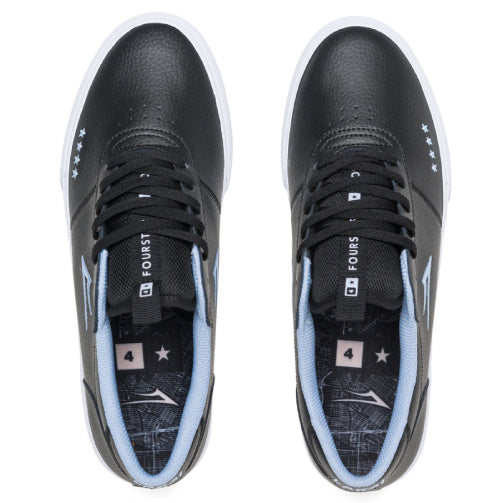 Lakai X Fourstar Manchester Skate Shoe - Black Pebble Leather