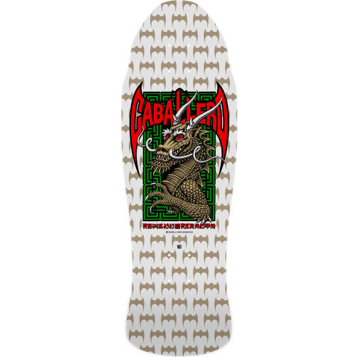 Powell Peralta Steve Caballero Street Dragon White/Gold Reissue Skateboard Deck 9.625"