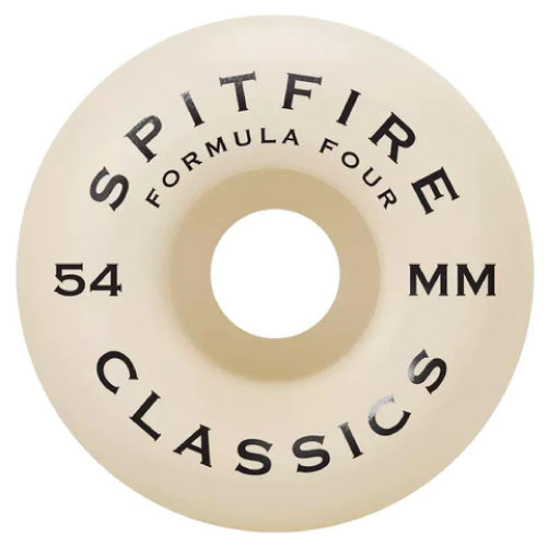 Spitfire F4 Classic Silver Swirl Wheels Natural 54MM 97D