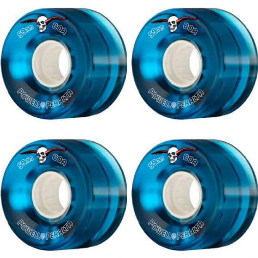 Powell Peralta Clear Cruiser Skateboard Wheels Blue 59MM 80A