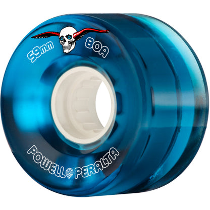Powell Peralta Clear Cruiser Skateboard Wheels Blue 59MM 80A