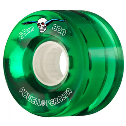 Powell Peralta Clear Green Cruiser Skateboard Wheels 55MM 80A