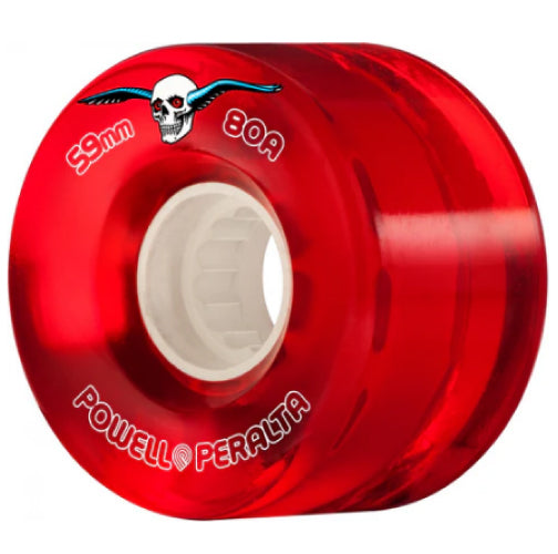 Powell Peralta Clear Cruiser Red Skateboard Wheels 55MM 80A