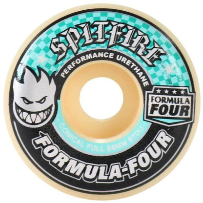 Spitfire F4 Conical Full Teal/Black/Natural Wheels 56MM 97D