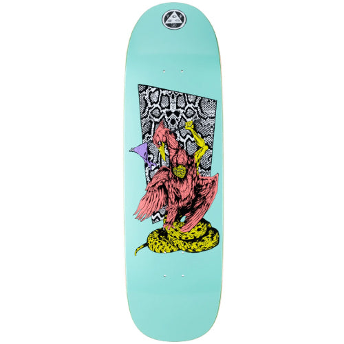 Welcome Twenty Eyes on Boline Teal Skateboard Deck 9.25"