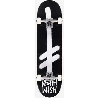 Deathwish Gang Logo Complete Skateboard Black, White 8.5"