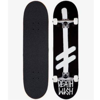 Deathwish Gang Logo Complete Skateboard Black, White 8.5"