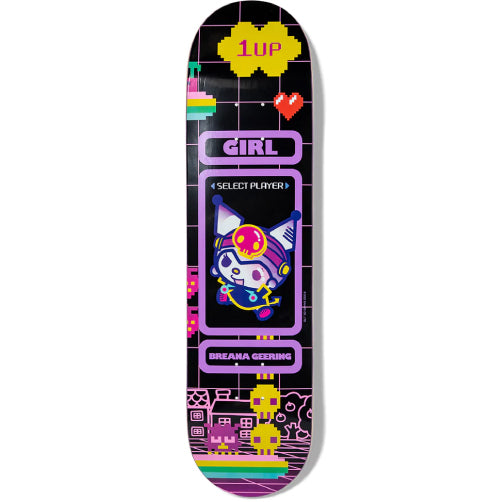 Girl X Sanrio Breana Geering Kawaii Arcade Skateboard Deck 8.0"