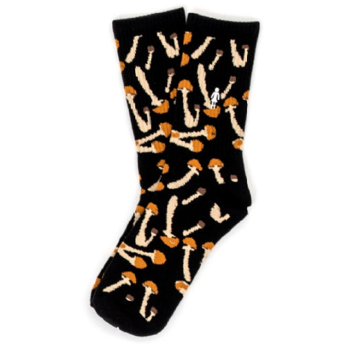 Girl Shroom Crew Socks Black