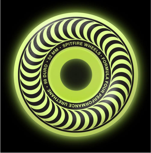 Spitfire Formula Glow Classic Skateboard Wheels Natural 54MM 99D