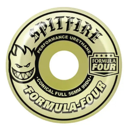 Spitfire Formula Glow Conical Full Skateboard Wheels Natural 58MM 99D