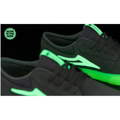 Lakai Griffin Grey, Glow in the Dark Suede Skate Shoes