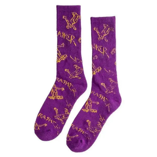 Thrasher Gonz Logo Crew Socks Purple