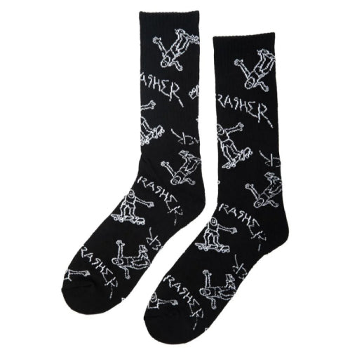 Thrasher Gonz Logo Crew Socks Black