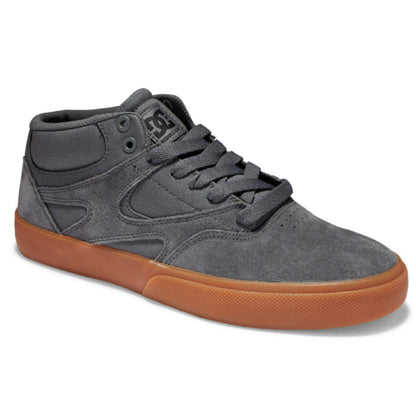 DC Kalis Vulc Mid Suede Grey/Gum Skate Shoe