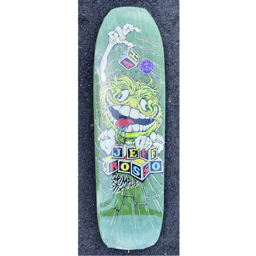 Antihero Jeff Grosso Grimple Stix Guest Skateboard Deck Green Veneer 9.0"