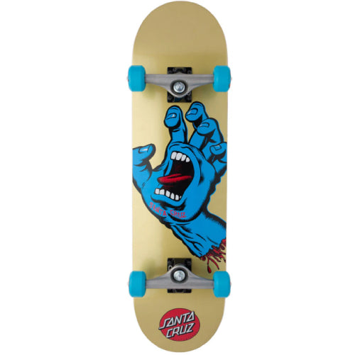 Santa Cruz Screaming Hand Complete Skateboard Gold, Blue 8.25"