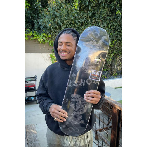 Real Ishod Wair LIMITED Skate Shop Day Catscratch Twin Tail Skateboard Deck Blacked Out 8.3"