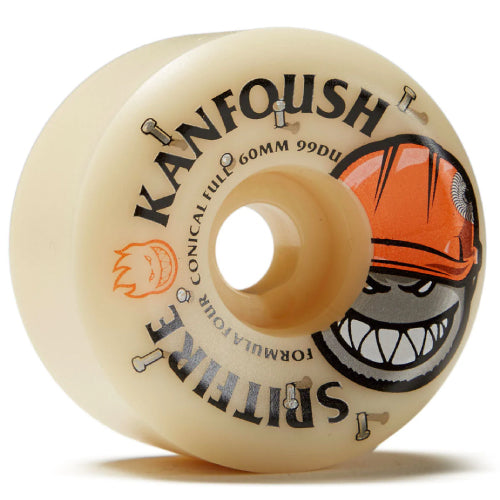 Spitfire F4 Kanfoush Overtime Conical Full Skateboard Wheels 60MM 99D