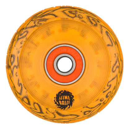 Santa Cruz *Light Ups* OG Slime Balls Skateboard Wheels Orange LED 60MM 78A