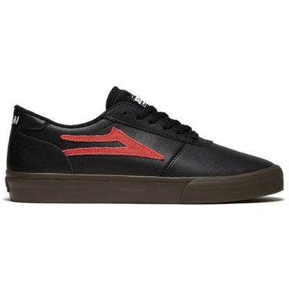 Lakai Manchester Black Leather with Dark Gum Skate Shoe