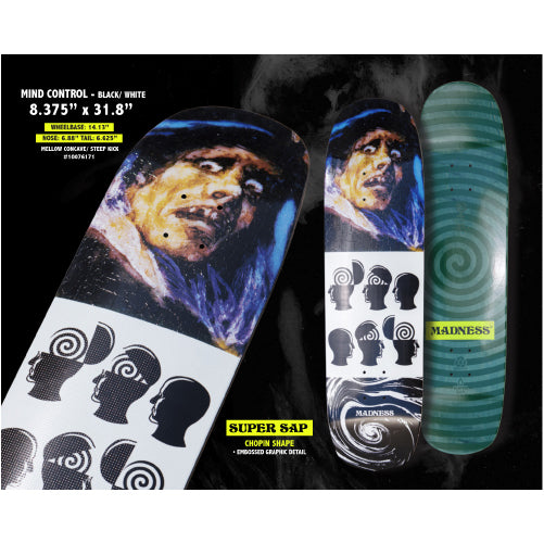 Madness Mind Control Super Sap R7 Skateboard Deck 8.375"