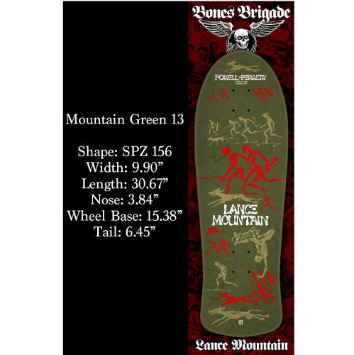 LIMITED Powell Peralta Bones Brigade Series 13 LANCE MOUNTAIN Future Primitive Green Deck