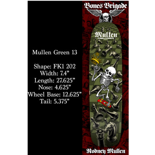 LIMITED Powell Peralta Bones Brigade Series 13 RODNEY MULLEN Chess Green Deck