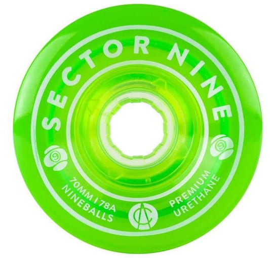 Sector 9 Nineballs Skateboard Wheels Green 70MM 78A