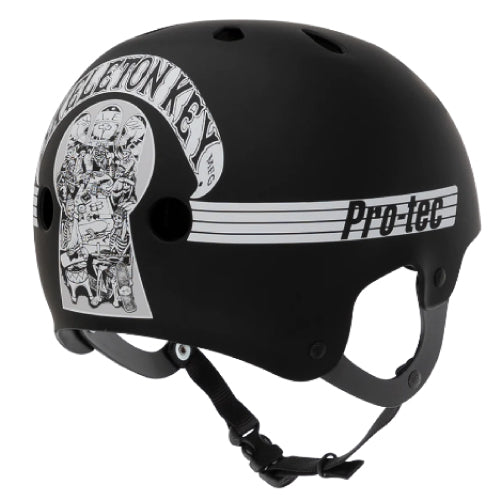 Pro-Tec X Skeleton Key Old School Skate Helmet - Black Skeleton Key