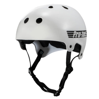 Pro-Tech Old School Skate Helmet - Gloss White