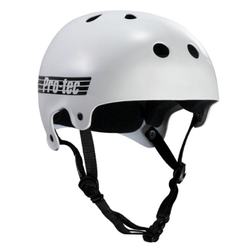 Pro-Tech Old School Skate Helmet - Gloss White