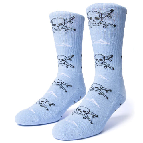 Lakai X Fourstar Street Pirate Socks - Light Blue