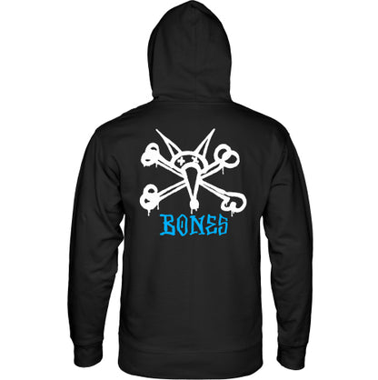 Powell Peralta Rat Bones Midweight Hooded Sweatshirt - Black