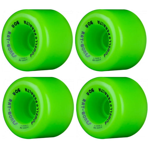 Powell Peralta Rat Bones Skateboard Wheels Lime Green 60MM 90A