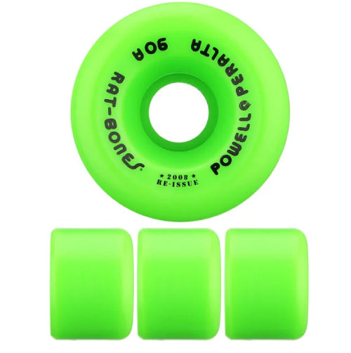 Powell Peralta Rat Bones Skateboard Wheels Lime Green 60MM 90A