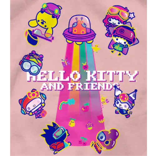 Girl X Sanrio Kawaii Arcade Friends Hoodie - Dusty Pink