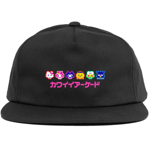 Girl X Sanrio Kawaii Arcade Black Snapback Hat