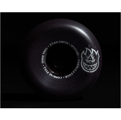 Spitfire F4 Evan Smith Conical Full Wheels Black 58MM 99D