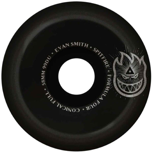 Spitfire F4 Evan Smith Conical Full Wheels Black 58MM 99D